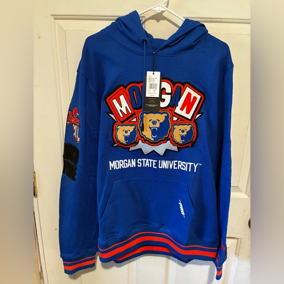 Morgan State University Hoodie Blue Pro Standard HBCU with Bears Logo - Picture 1 of 6